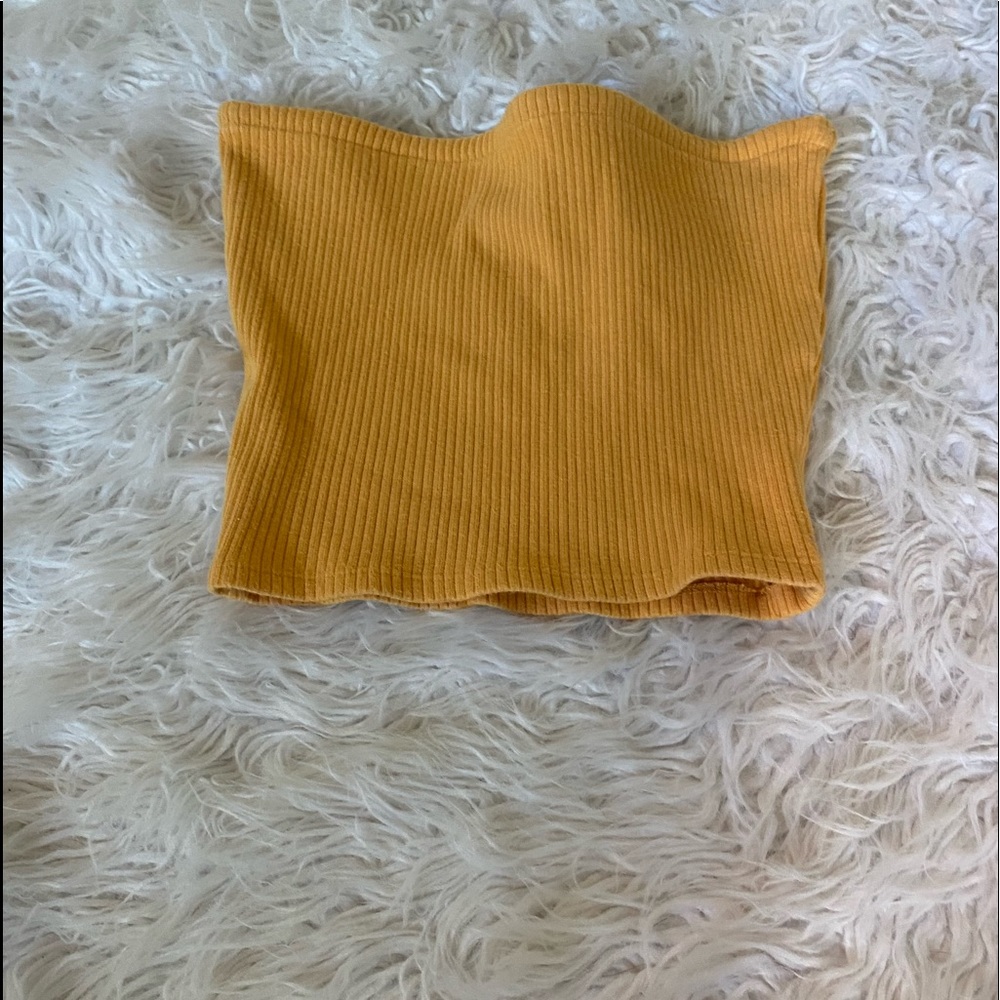 yellow tube top (worn once)